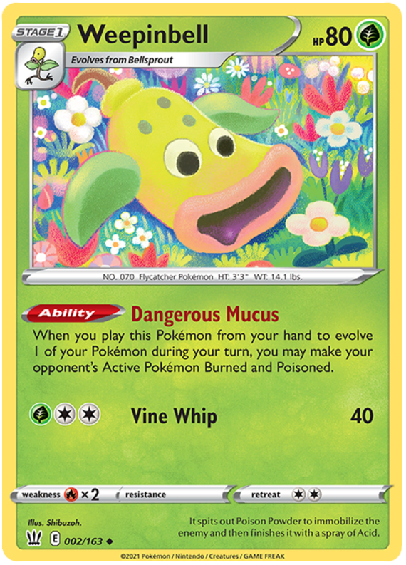 Weepinbell 002  SWSH05 Battle Styles - Uncommon