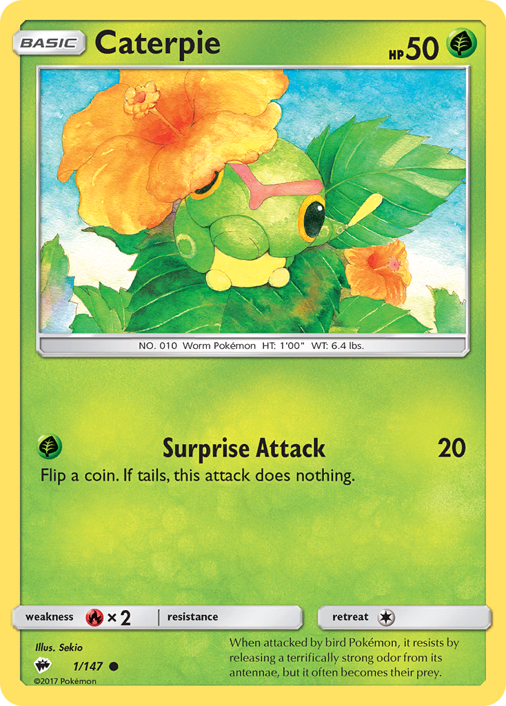 Caterpie 001  SM  Burning Shadows - Common