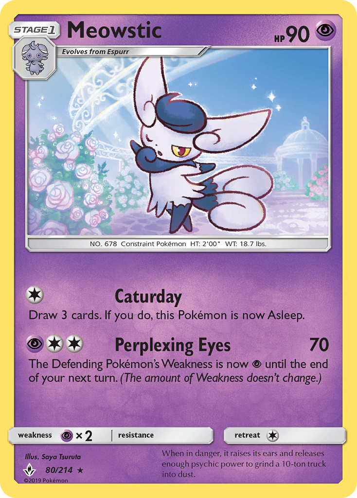Meowstic 080  SM  Unbroken Bonds - Rare