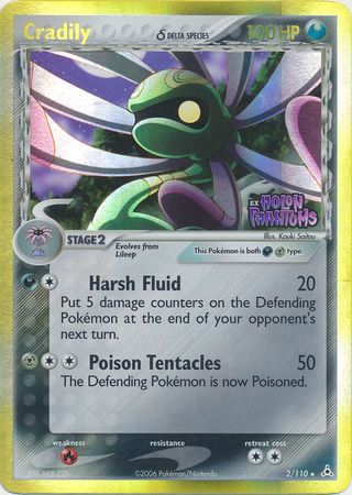Cradily (Delta Species)  - Reverse Holofoil Holon Phantoms - Holo Rare