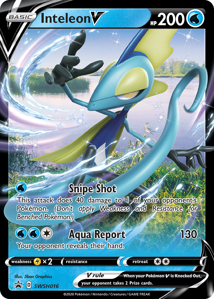 Inteleon V - SWSH016  - Holofoil Jumbo Cards - Promo