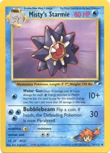 Misty's Starmie 056  - Unlimited Gym Heroes - Uncommon