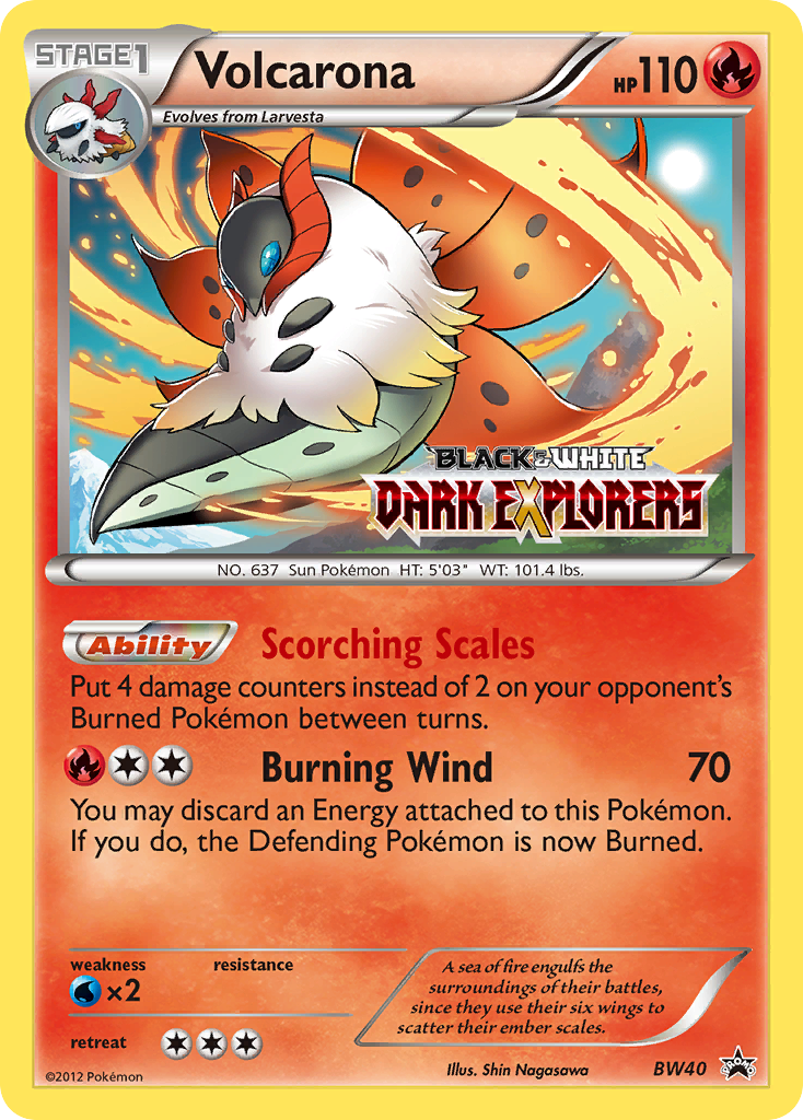 Volcarona - BW40 (Prerelease)  - Holofoil Black and White Promos - Promo