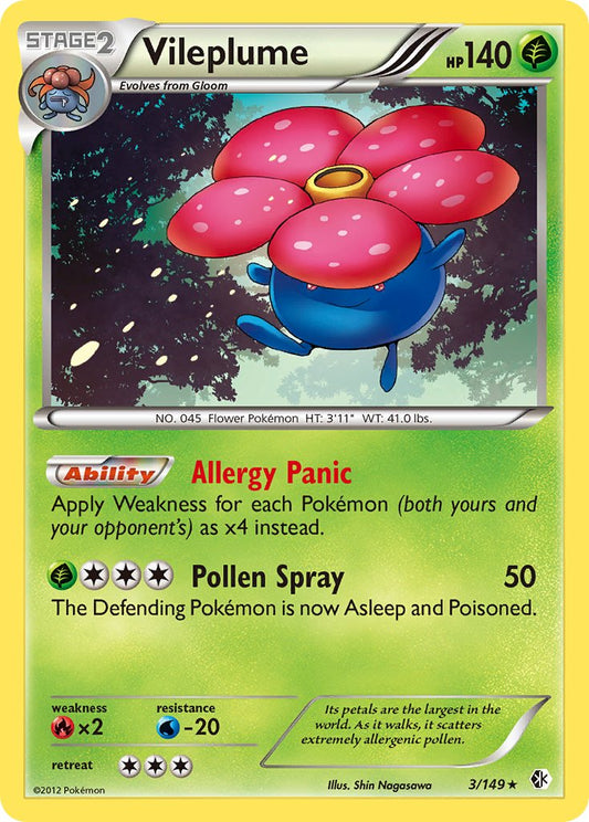 Vileplume - 3/149 (BW Boundaries Crossed)/149  Deck Exclusives - Rare