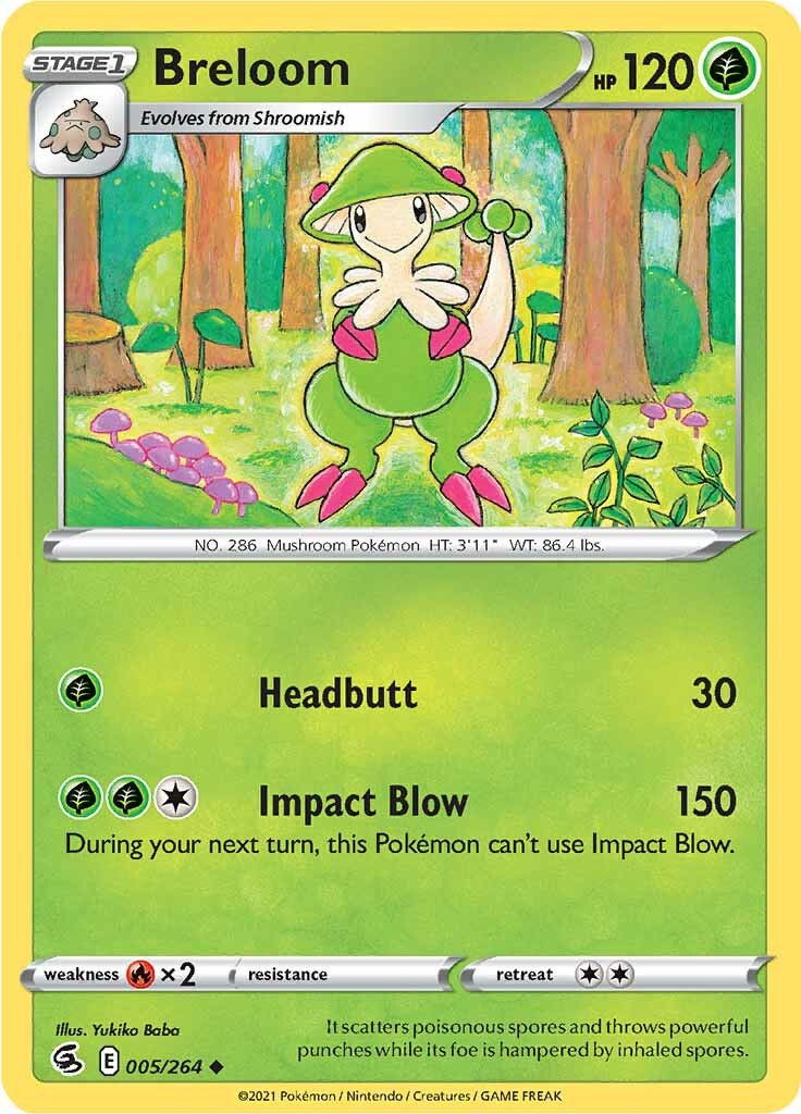 Breloom 005  SWSH08 Fusion Strike - Uncommon