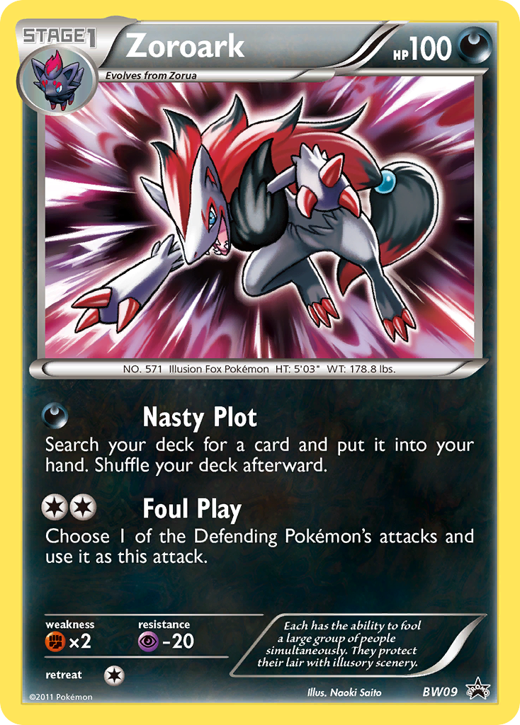 Zoroark - BW09  - Holofoil Black and White Promos - Promo