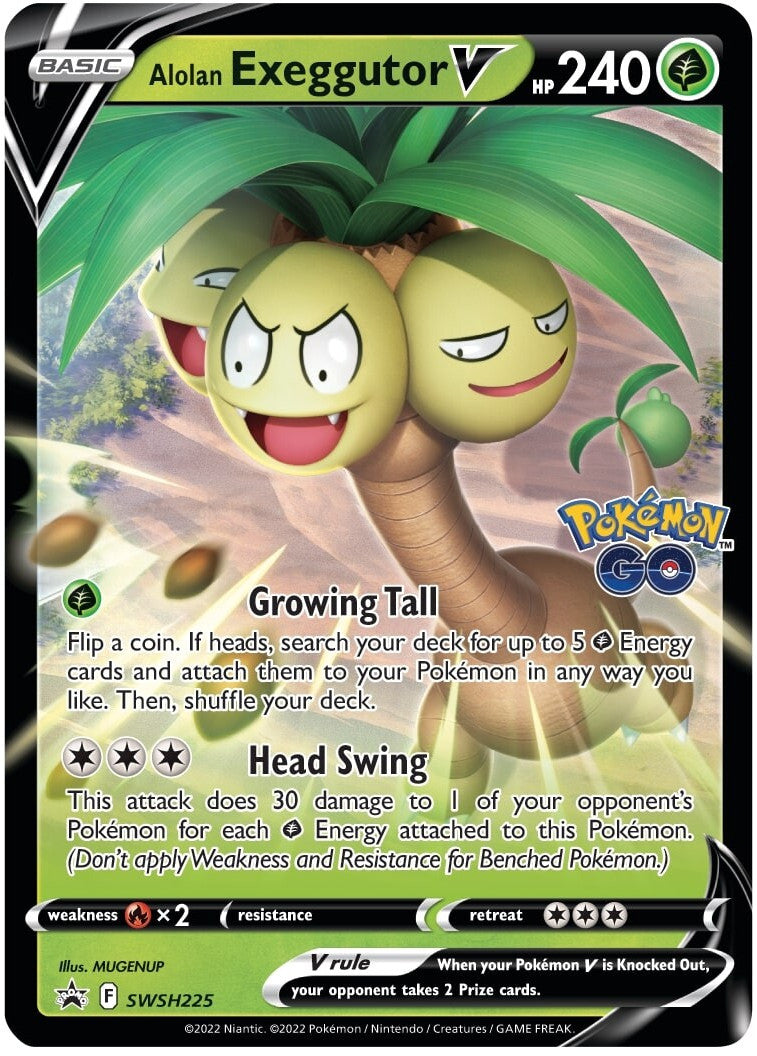Alolan Exeggutor V SWSH225  - Holofoil Jumbo Cards - Promo