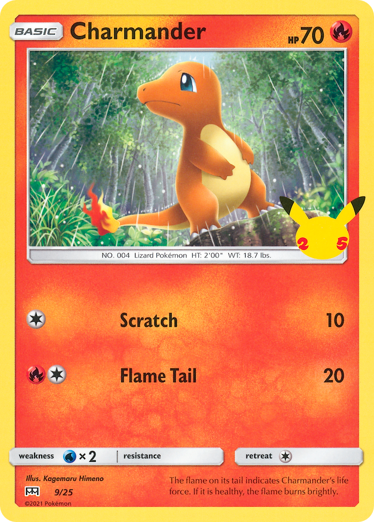 Charmander 009/25  McDonalds 25th Anniversary Promos - Promo