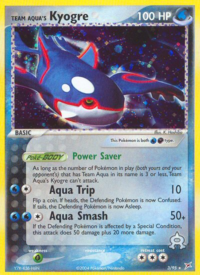 Team Aqua's Kyogre  - Holofoil Team Magma vs Team Aqua - Holo Rare