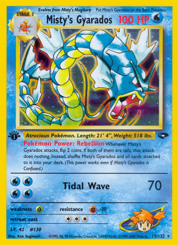 Misty's Gyarados 013  - 1st Edition Holofoil Gym Challenge - Holo Rare