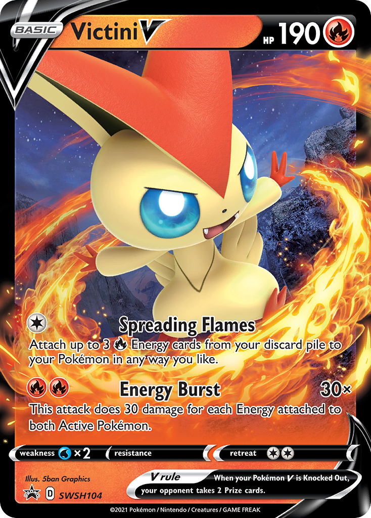 Victini V SWSH104  - Holofoil SWSH Sword & Shield Promo Cards - Promo