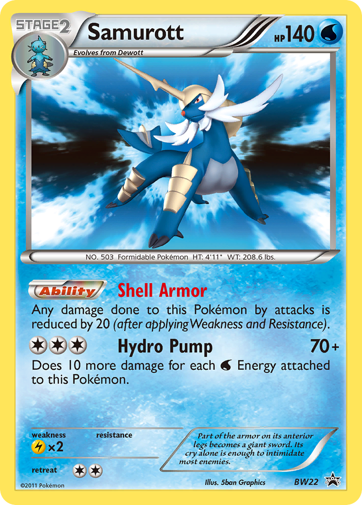 Samurott - BW22  - Holofoil Black and White Promos - Promo