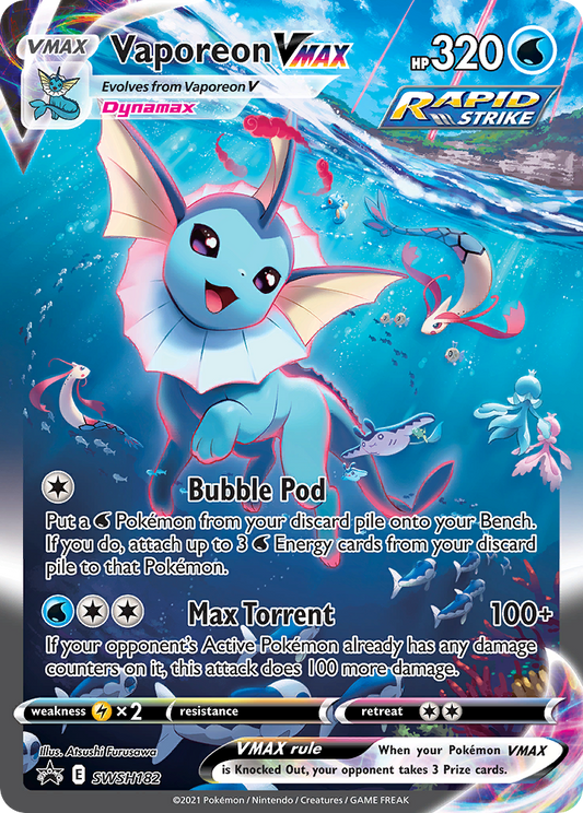 Vaporeon VMAX - SWSH182  - Holofoil Jumbo Cards - Promo