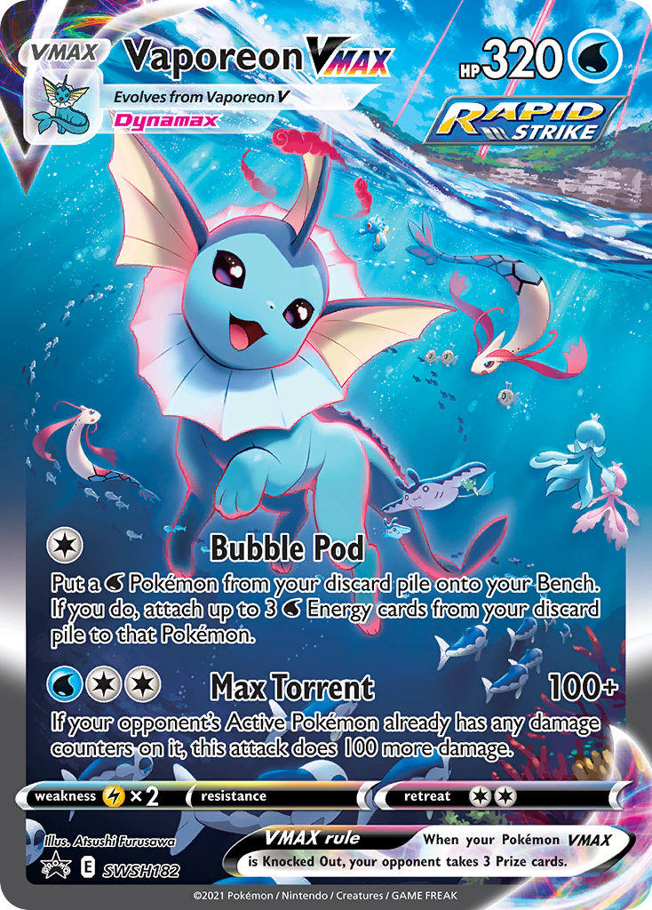 Vaporeon VMAX - SWSH182  - Holofoil Jumbo Cards - Promo