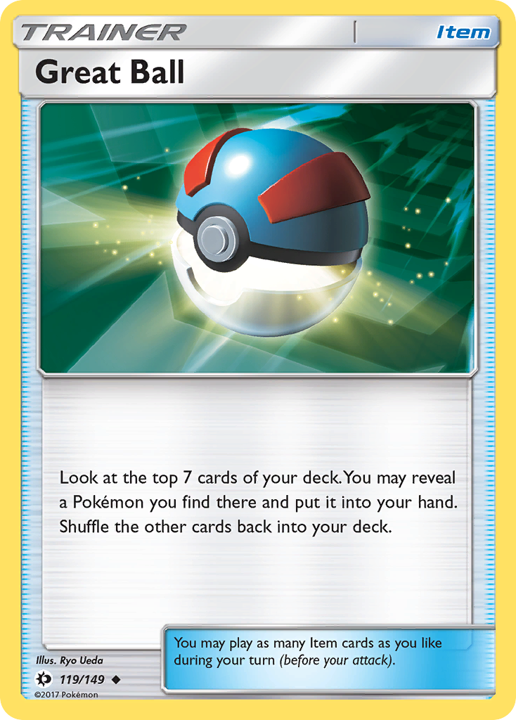 Great Ball 119  SM Base Set - Uncommon