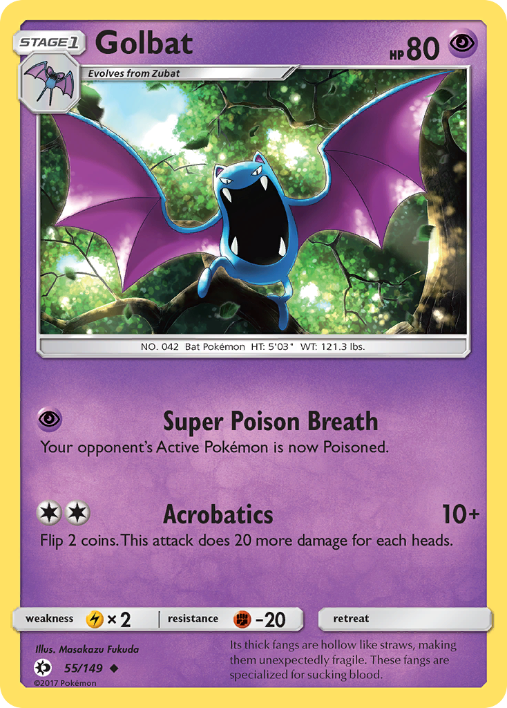 Golbat 055  SM Base Set - Uncommon
