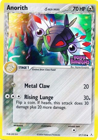 Anorith (Delta Species) 057  - Reverse Holofoil Holon Phantoms - Common