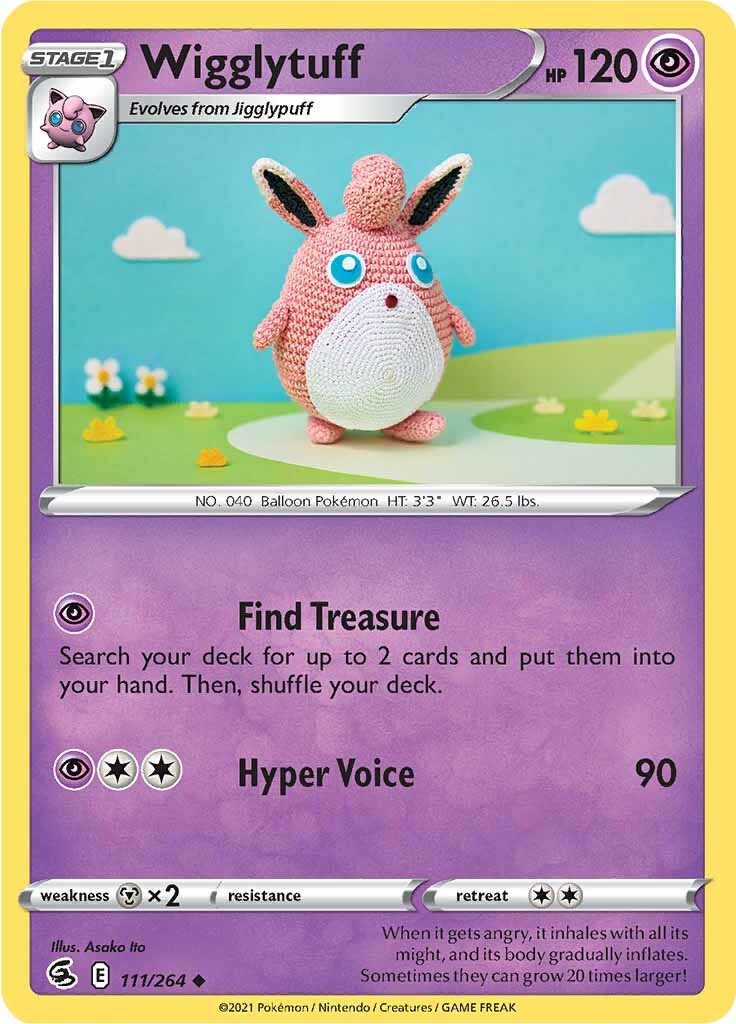 Wigglytuff 111  SWSH08 Fusion Strike - Uncommon