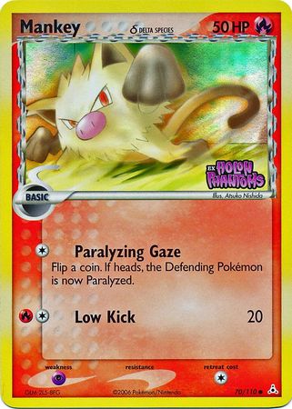 Mankey (Delta Species) 070  - Reverse Holofoil Holon Phantoms - Common