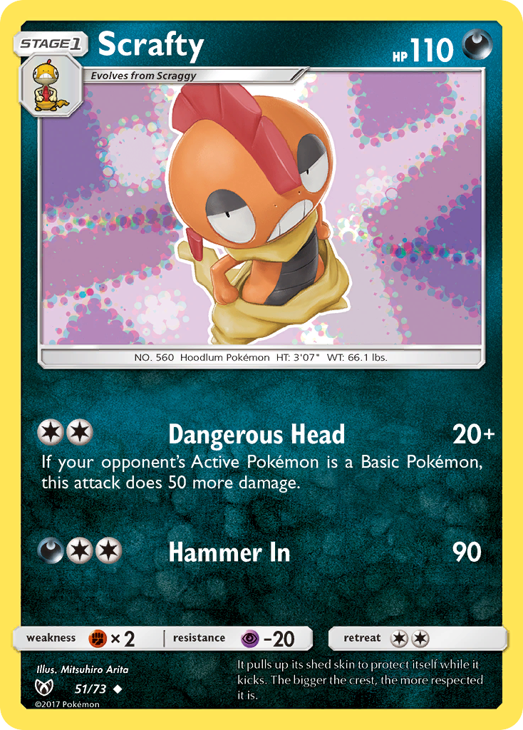 Scrafty 051  Shining Legends - Uncommon