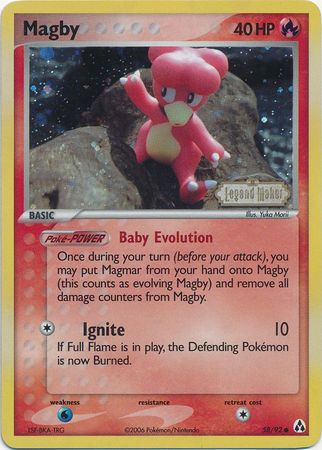 Magby 058  - Reverse Holofoil Legend Maker - Common