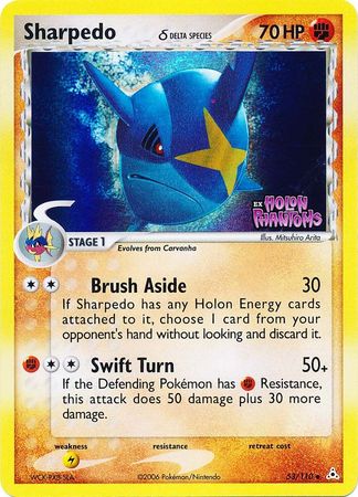 Sharpedo (Delta Species)  - Reverse Holofoil Holon Phantoms - Uncommon