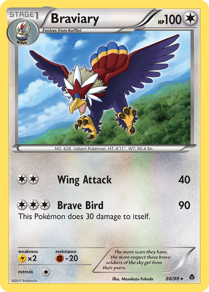 Braviary  - Holofoil Emerging Powers - Holo Rare