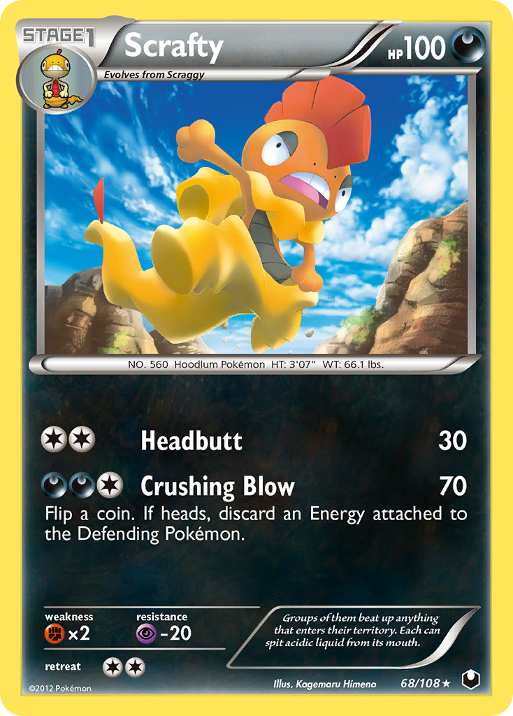 Scrafty  Dark Explorers - Rare