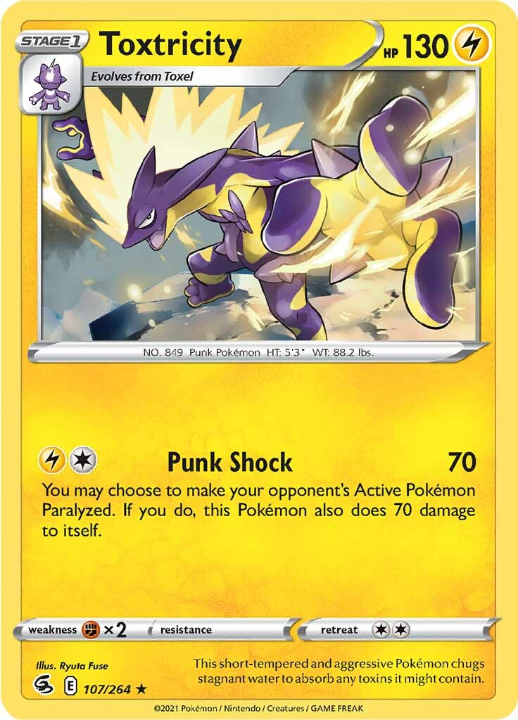 Toxtricity (107) 107  - Holofoil SWSH08 Fusion Strike - Holo Rare