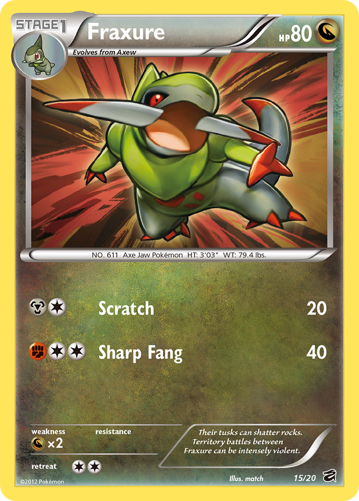 Fraxure (15)  - Holofoil Dragon Vault - Holo Rare