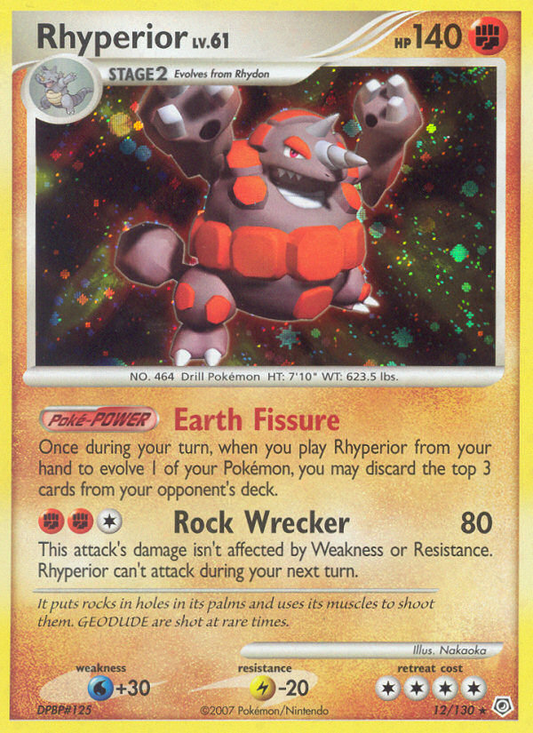 Rhyperior/130  - Holofoil Diamond and Pearl - Holo Rare