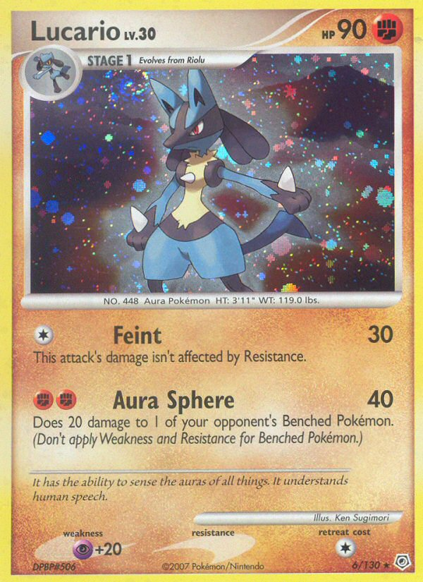 Lucario 006  - Holofoil Diamond and Pearl - Holo Rare