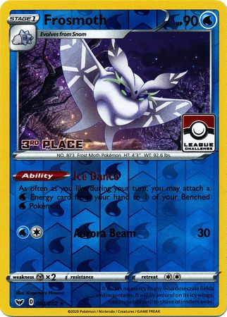 Frosmoth - 064/202 (League Challenge) [3rd Place]/202  - Reverse Holofoil League & Championship Cards - Promo