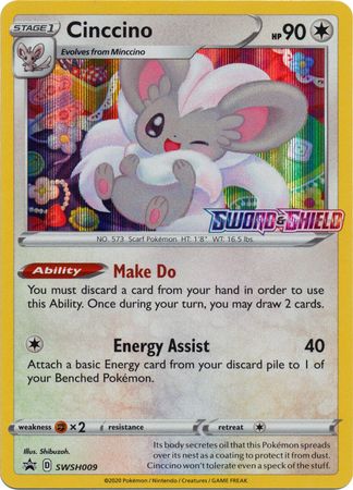 Cinccino SWSH009  - Holofoil SWSH Sword & Shield Promo Cards - Promo