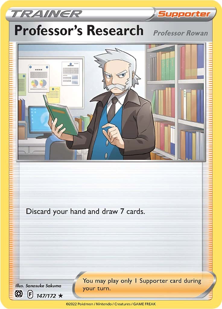 Professor's Research 147  - Holofoil SWSH09 Brilliant Stars - Holo Rare