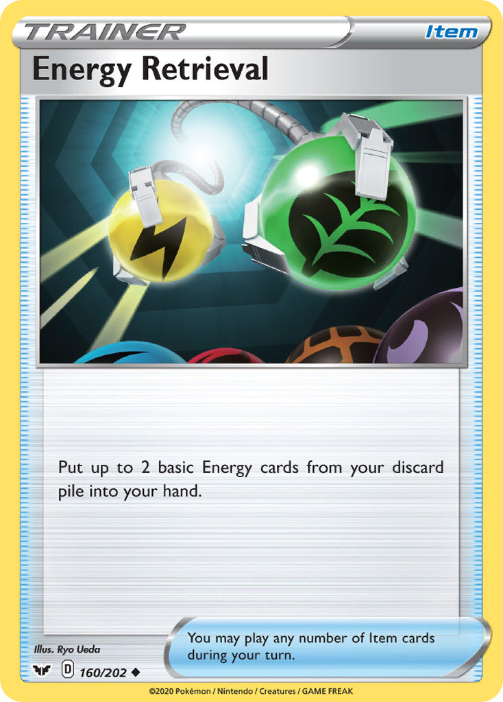 Energy Retrieval 160  SWSH01 Sword & Shield Base Set - Uncommon