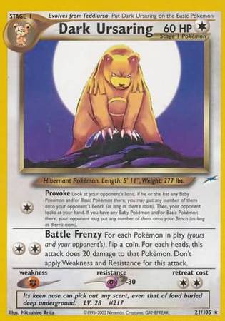 Dark Ursaring/105  - Unlimited Neo Destiny - Rare
