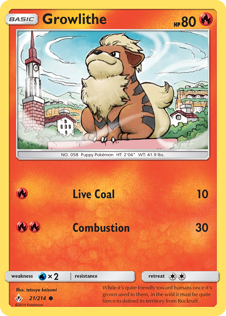Growlithe 021  SM  Unbroken Bonds - Common