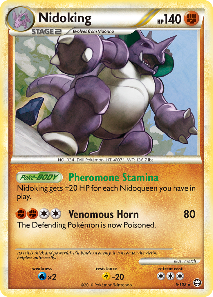 Nidoking 006  - Holofoil Triumphant - Holo Rare
