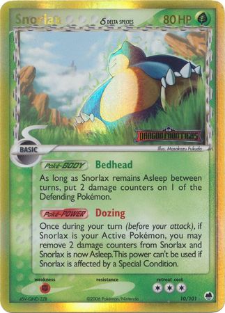 Snorlax (Delta Species)  - Reverse Holofoil Dragon Frontiers - Holo Rare