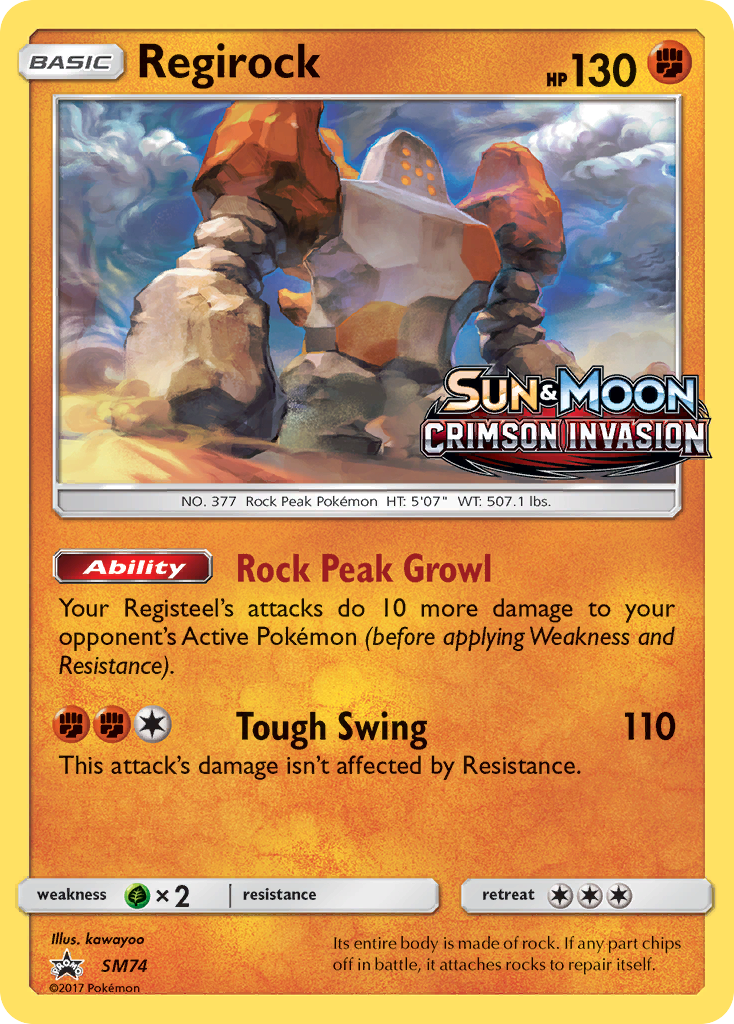 Regirock - SM74 (Prerelease)  - Holofoil SM Promos - Promo