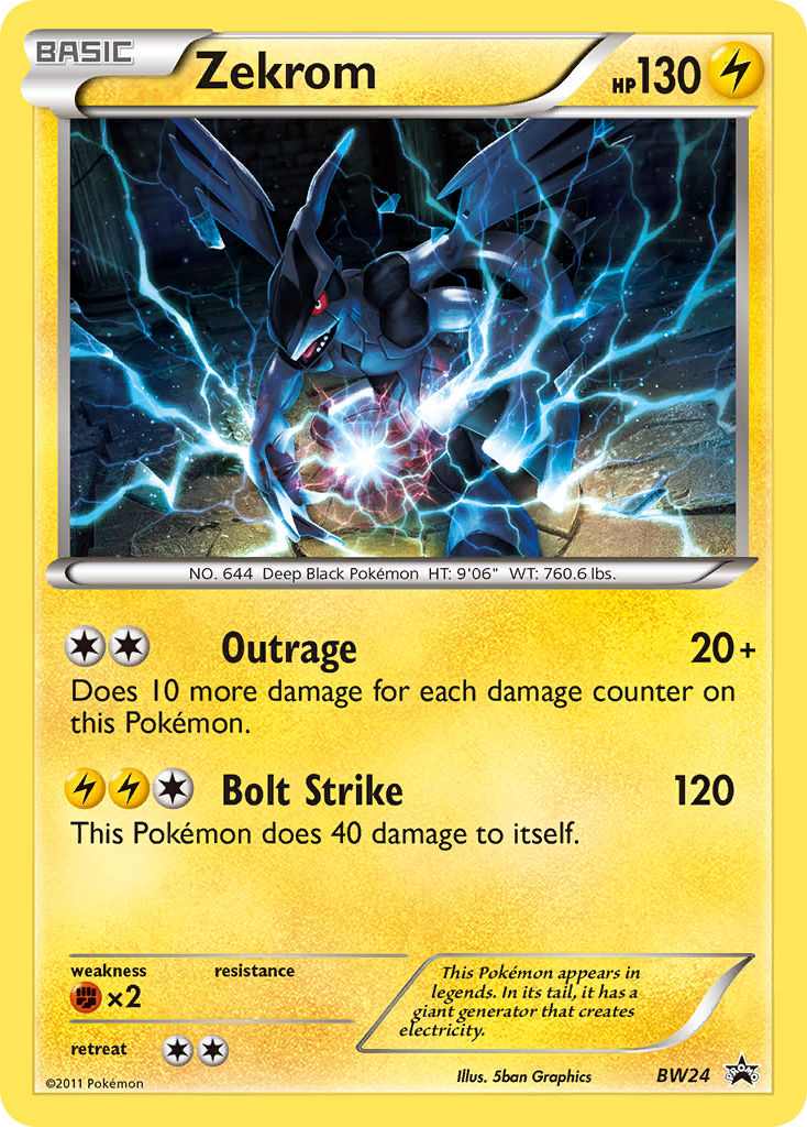 Zekrom - BW24  - Holofoil Black and White Promos - Promo