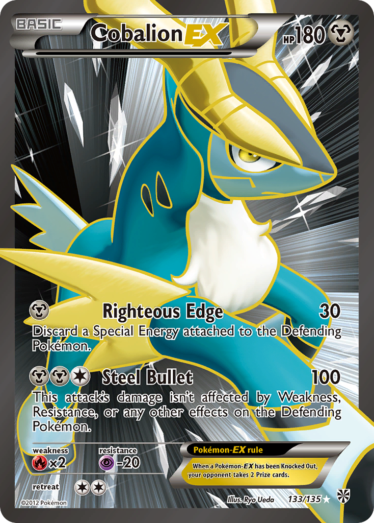 Cobalion EX (133 Full Art)  - Holofoil Plasma Storm - Ultra Rare