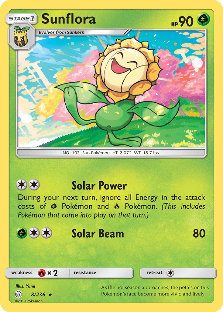 Sunflora 008  SM  Cosmic Eclipse - Rare