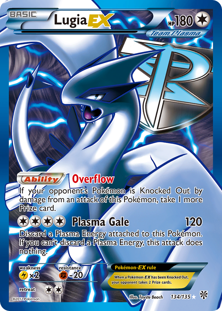 Lugia EX (Team Plasma) (134 Full Art)  - Holofoil Plasma Storm - Ultra Rare