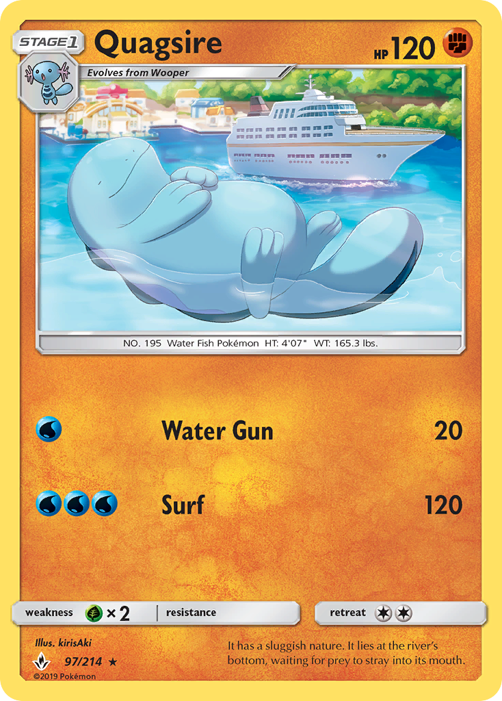 Quagsire 097  SM  Unbroken Bonds - Rare