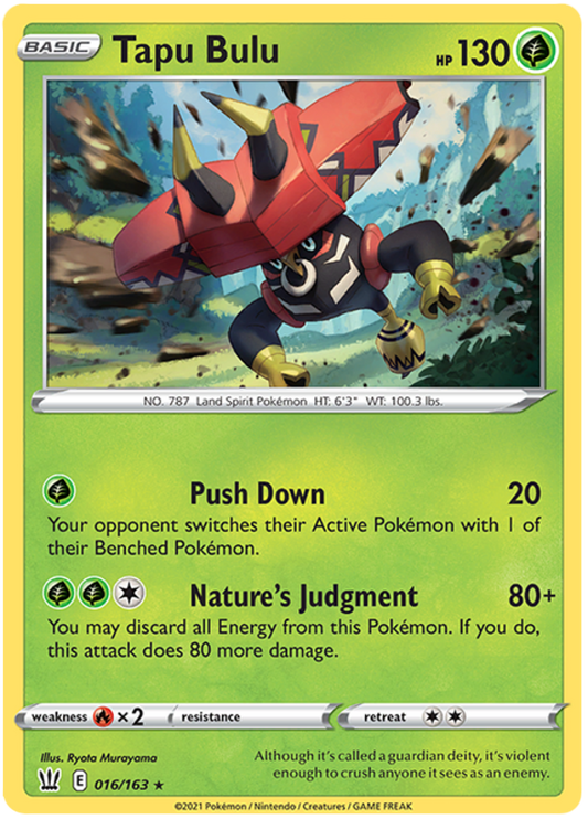 Tapu Bulu - 016/163/163  Deck Exclusives - Rare
