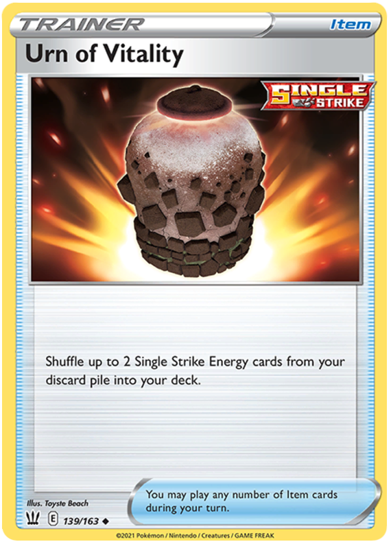 Urn of Vitality 139  SWSH05 Battle Styles - Uncommon
