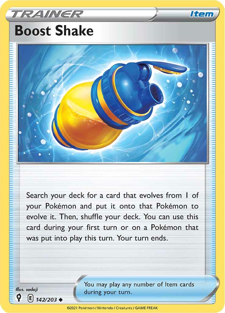 Boost Shake 142  SWSH07 Evolving Skies - Uncommon