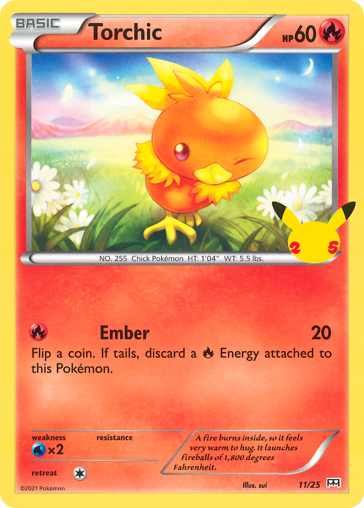 Torchic 011/25  McDonalds 25th Anniversary Promos - Promo